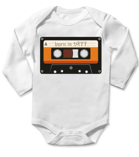 Vintage "Limited Edition" Vintage 1977 Birthday Long Sleeve Baby One-Piece