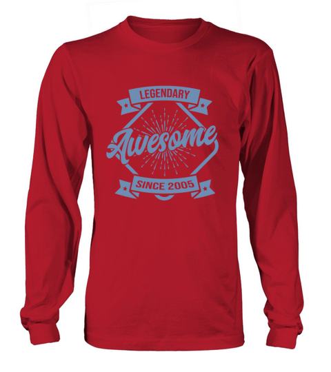 18th Birthday Gifts Vintage 2005 Awesome Sayings Long sleeved Unisex