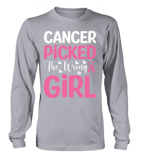 Girls Breast Cancer Gift T Shirt Long sleeved Unisex