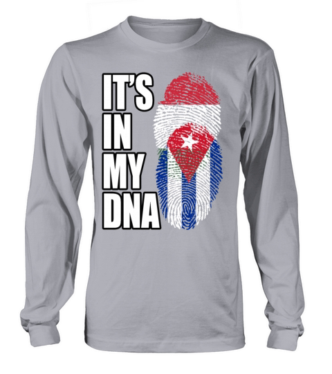 Hungarian And Cuban Mix Heritage DNA Flag Long sleeved Unisex