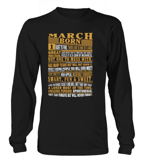 March Born Long sleeved Unisex