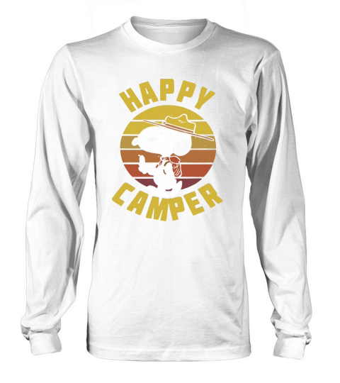 Vintage Peanuts Snoopy Happy Camper Long sleeved Unisex