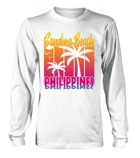 Vintage Sandira Beach Philippines Long sleeved Unisex