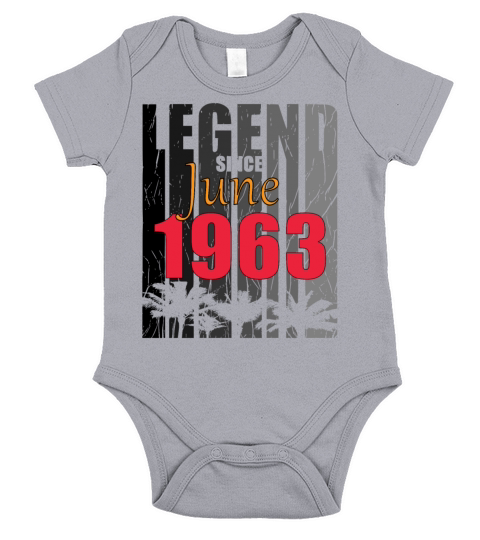 1963 vintage born in June gift Short Sleeve Baby One-Piece