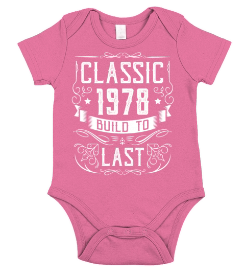 1978 Birthday Party Age Year Short Sleeve Baby One-Piece