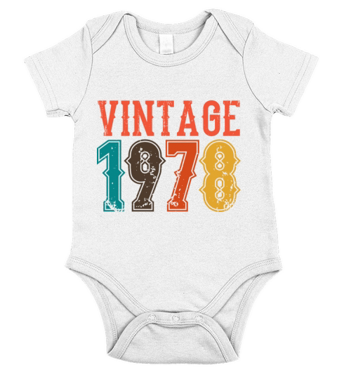 1978 Born Birthday Dad Vintage 1978 Short Sleeve Baby One-Piece