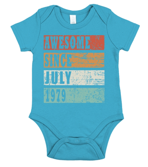 1979 July retro birthday gift Short Sleeve Baby One-Piece