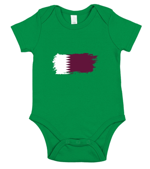 Abstract Flag Of Qatar Short Sleeve Baby One-Piece
