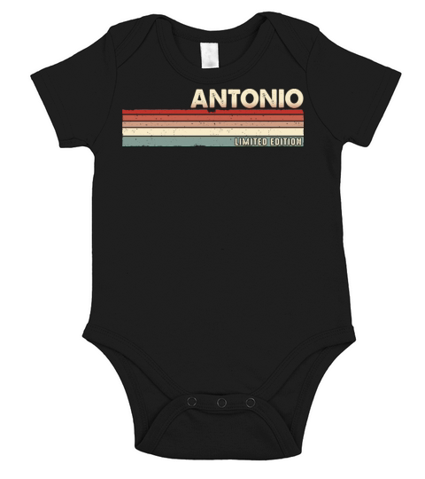 Antonio - Funny Retro Vintage Name 80s 90s Short Sleeve Baby One-Piece