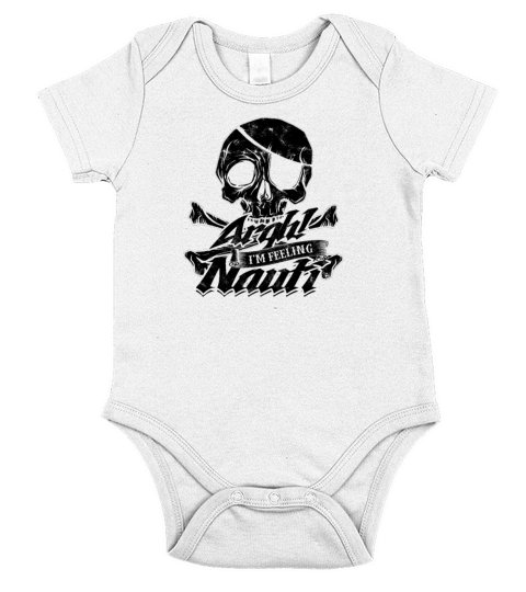 Argh Im feeling nauti - captain Short Sleeve Baby One-Piece