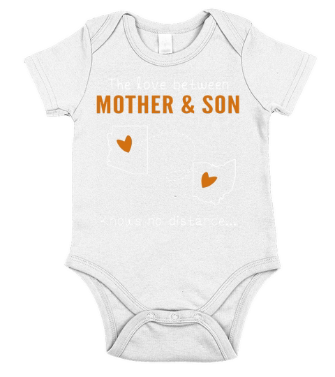 AZ - OH The love between Mother and Son knows no distance Short Sleeve Baby One-Piece