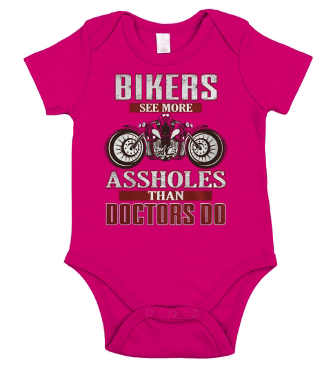 biker tshirt Short Sleeve Baby One-Piece