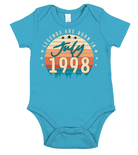Birth Month July 1998 Short Sleeve Baby One-Piece
