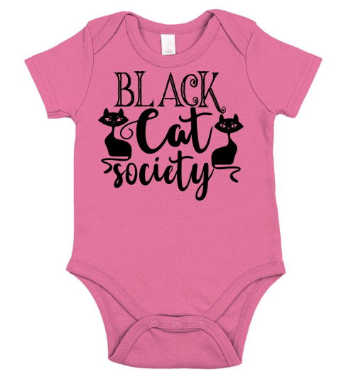 Black cat society Short Sleeve Baby One-Piece