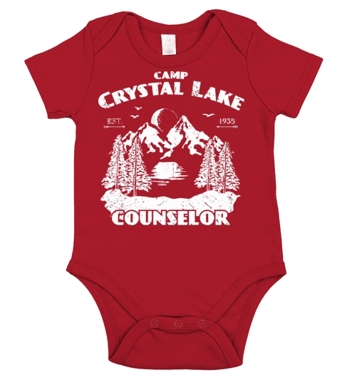 Camp Cam G Crystal Lake Counselor Vintage Design Short Sleeve Baby One-Piece
