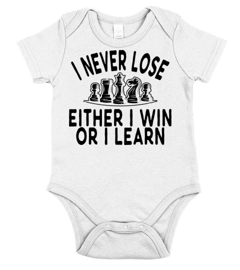 Chess - I never lose either I win or I learn b Short Sleeve Baby One-Piece