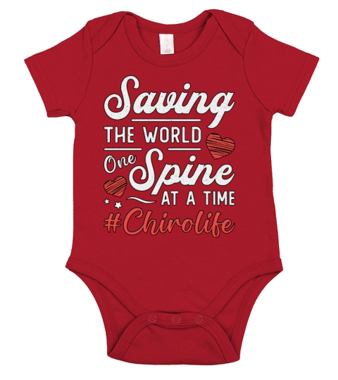 Chiropractor Saving The World Spine Chiropractic Short Sleeve Baby One-Piece