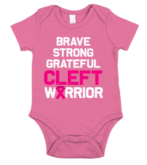 Cleft Palate Lip Proud Strong Awareness design Short Sleeve Baby One-Piece