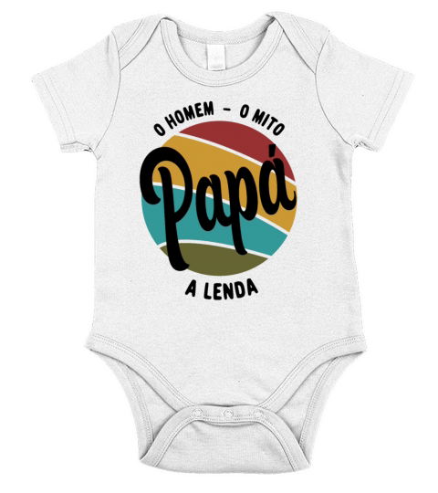 Daddy The Man The Myth The Legend Portuguese Papa Short Sleeve Baby One-Piece