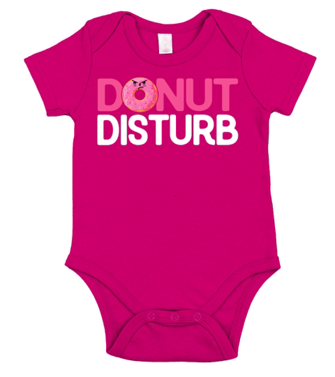 Donut Disturb - Funny doughnut Donut Lover Pun Short Sleeve Baby One-Piece
