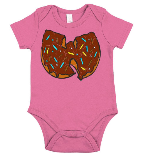 donut wutang chocolate Short Sleeve Baby One-Piece