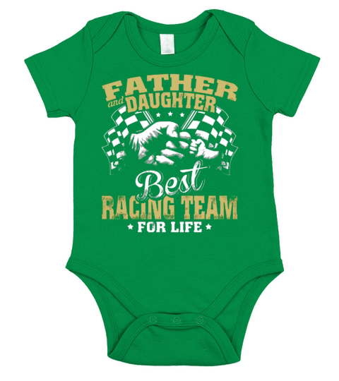 FATHER and DAUGHTER - BEST RACING TEAM For Motobike Lover Short Sleeve Baby One-Piece