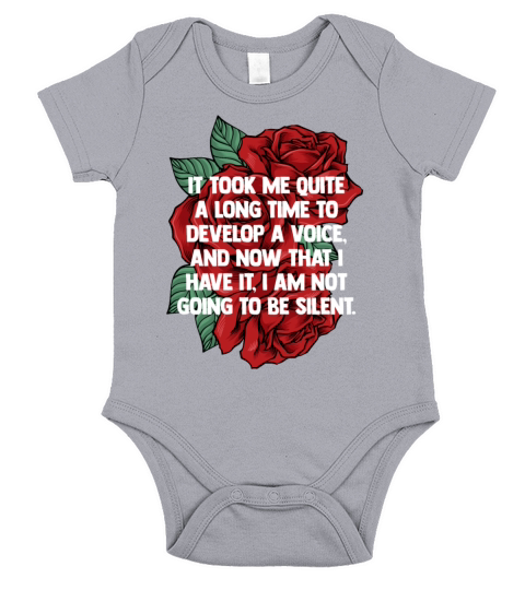 Feminist Quote Develop A Voice Female Equality Short Sleeve Baby One-Piece