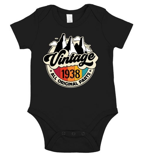 Funny Birthday Born in 1938 Limited Edition Short Sleeve Baby One-Piece