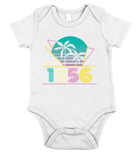 Funny Birthday Born in 1956 Limited Edition Short Sleeve Baby One-Piece