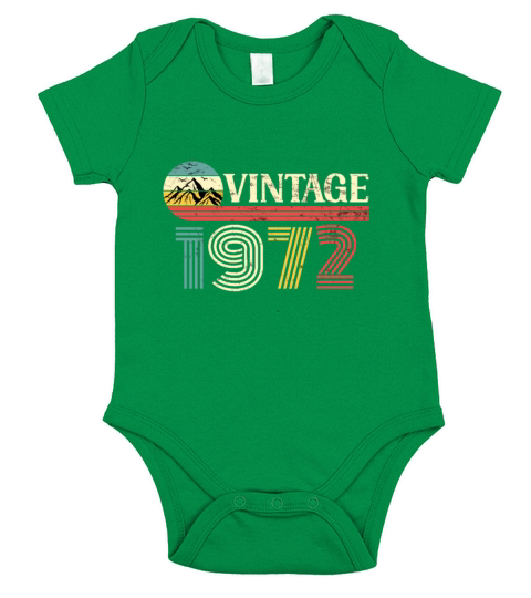 Funny Birthday Born in 1972 Limited Edition Short Sleeve Baby One-Piece