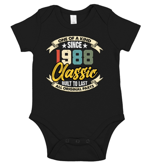 Funny Birthday Born in 1988 Limited Edition Short Sleeve Baby One-Piece