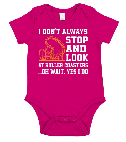 Funny Roller Coaster Quote Short Sleeve Baby One-Piece