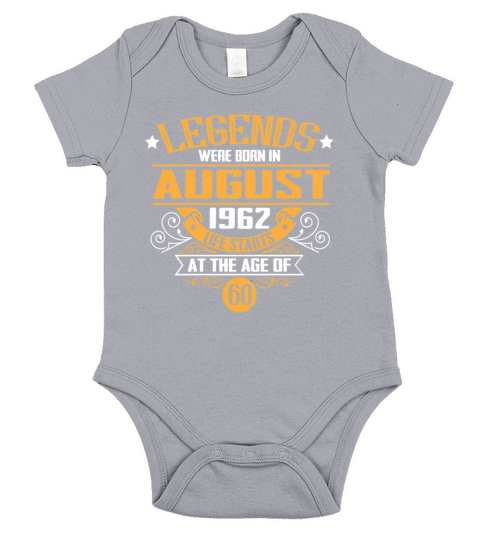 Funny Sayings August Birthday 1962 Vintage Short Sleeve Baby One-Piece