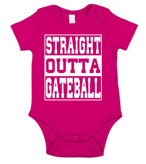 Gateball Ball Sport Saying Funny Short Sleeve Baby One-Piece
