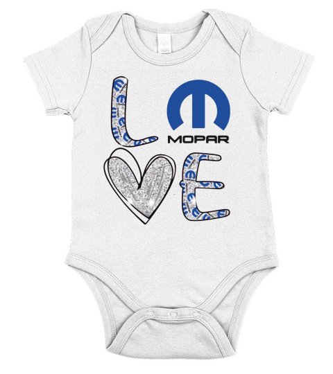 Glitter Love Mopar logo shirt - Ladies Flowy Tank Short Sleeve Baby One-Piece