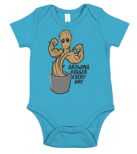 Growing Bigger Every Day FLEX IT Short Sleeve Baby One-Piece