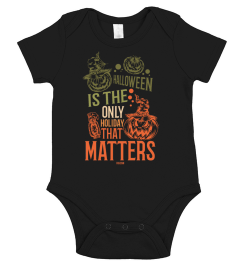 Halloween Horror Pumpkin Party Short Sleeve Baby One-Piece