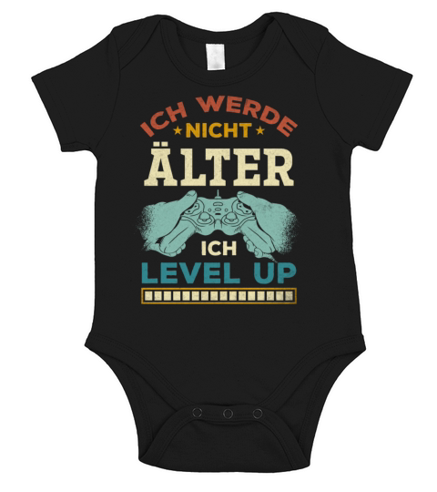 Im Not Getting Older I Level Up Retro Video Short Sleeve Baby One-Piece