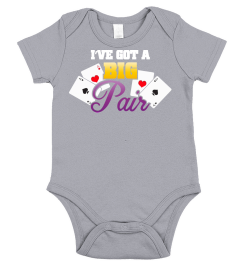 Ive Got A Big Pair Casino Card Player Humor Short Sleeve Baby One-Piece