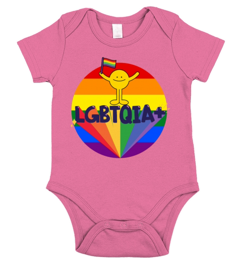 LGBTQIA flag color - Pride quote lgbt community Short Sleeve Baby One-Piece