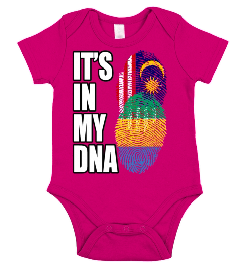 Malaysian And Gabonese Mix Heritage DNA Flag Short Sleeve Baby One-Piece