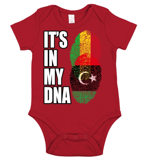 Malian And Libyan Mix Heritage DNA Flag Short Sleeve Baby One-Piece