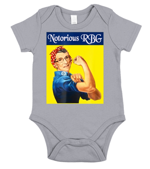 Notorious RBG Ruth Bader Ginsburg Rosie The Riveter shirt Short Sleeve Baby One-Piece