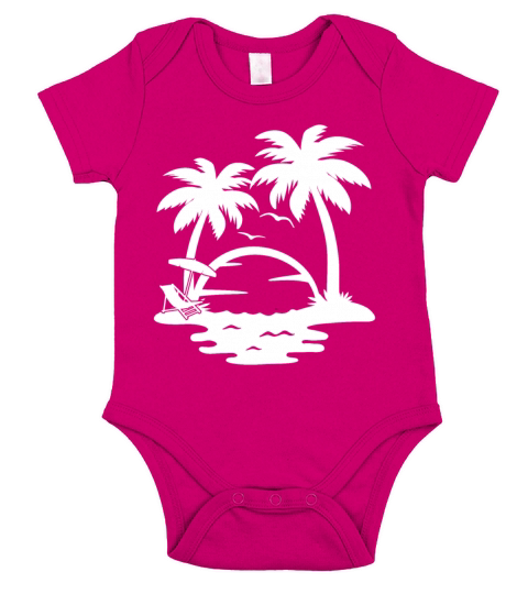 palm trees Short Sleeve Baby One-Piece