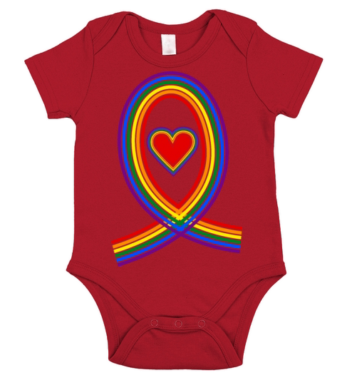 Pride heart LGBT Short Sleeve Baby One-Piece