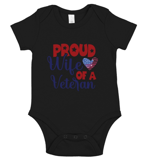 Proud Wife Of A Veteran Short Sleeve Baby One-Piece