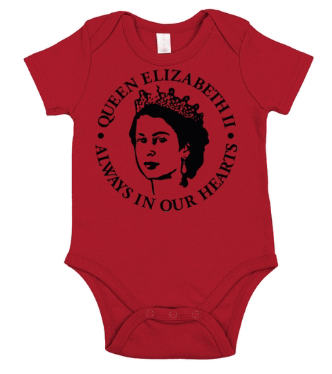 Queen Elizabeth Always In Our Hearts Short Sleeve Baby One-Piece