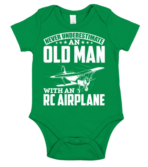 RC Aircraft Dad Funny Men RC Pilot Father Short Sleeve Baby One-Piece
