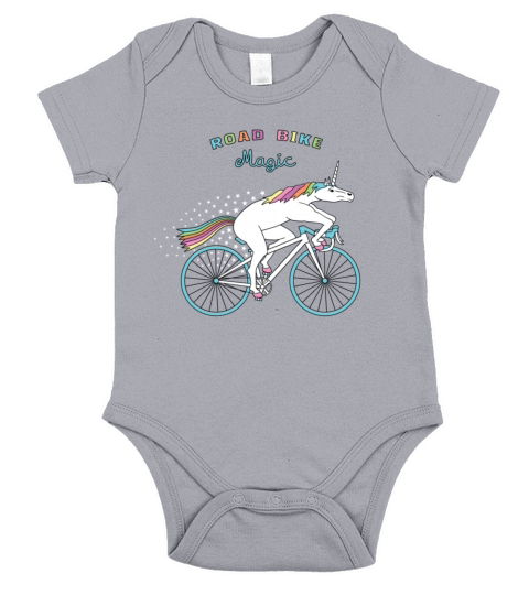 Road Bike Magic Unicorn Outline - Coffee Mug (colored) Short Sleeve Baby One-Piece