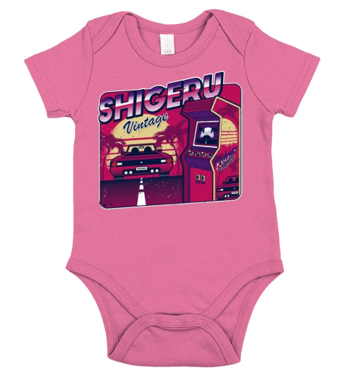 Shigeru Funny Personalized Vintage Gamer 80s 90s Short Sleeve Baby One-Piece
